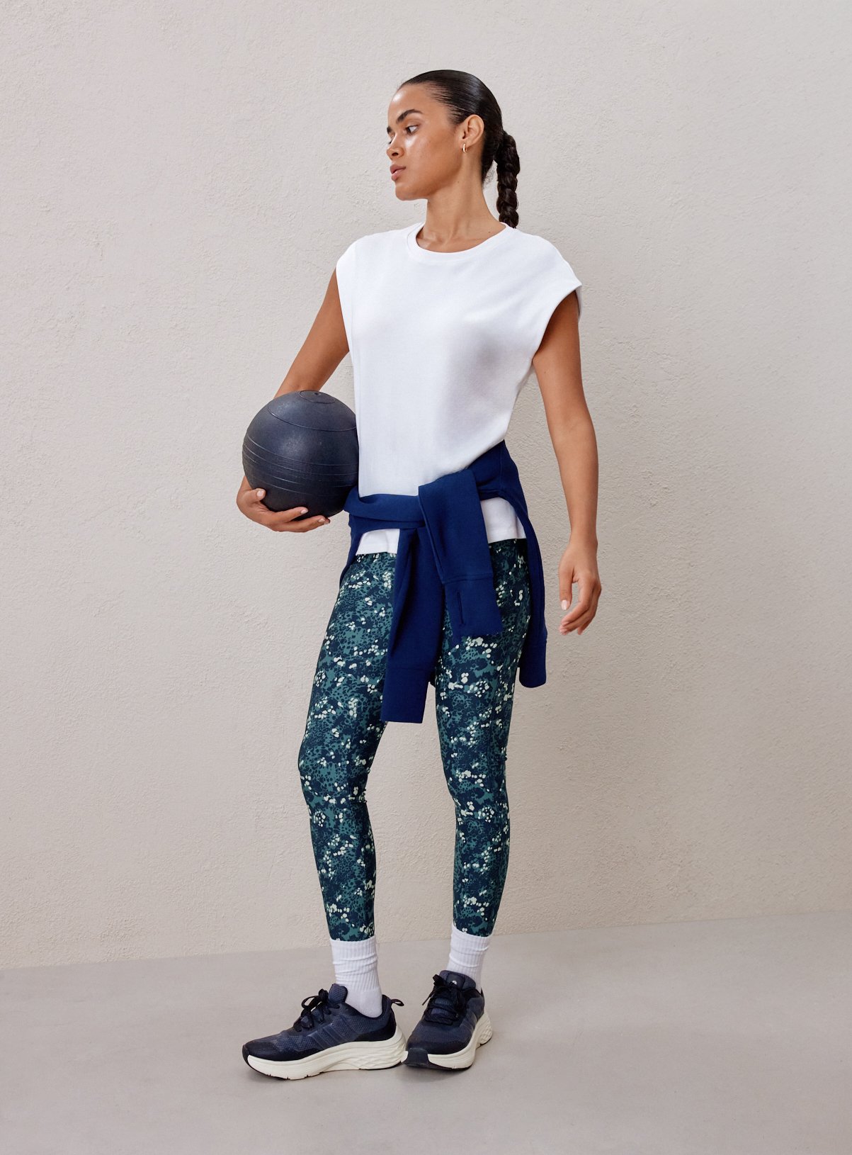REAKTIV Micro Floral High Waisted Everyday Full Length Legging M - Image 2 thumbnail